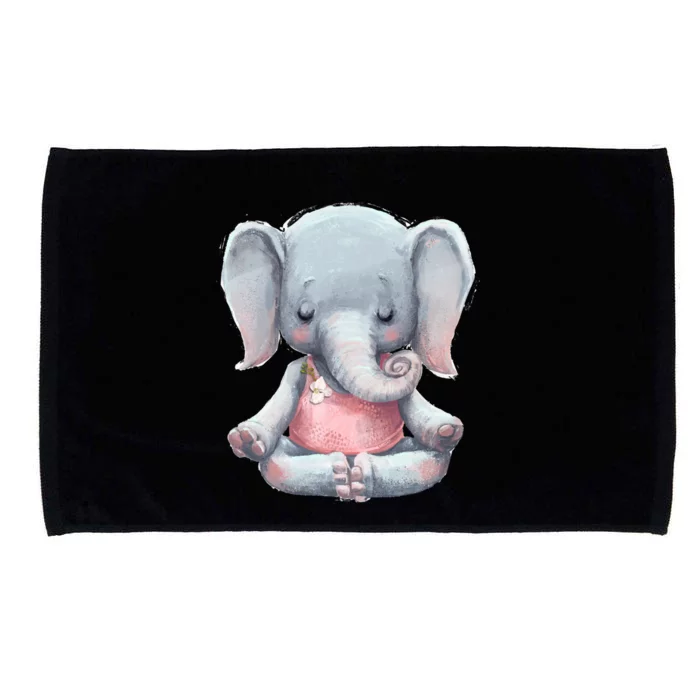 Yoga Cute Elephant Meditation Fitness Gift Microfiber Hand Towel