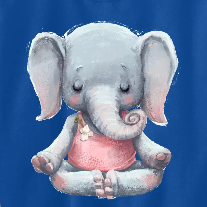 Yoga Cute Elephant Meditation Fitness Gift Kids Sweatshirt