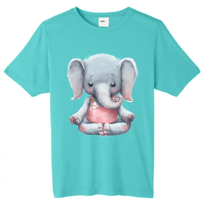 Yoga Cute Elephant Meditation Fitness Gift ChromaSoft Performance T-Shirt