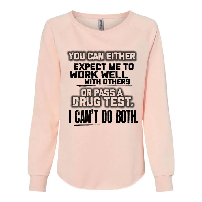 You Can Either Expect Me To Work Well With Others Or Pass Womens California Wash Sweatshirt