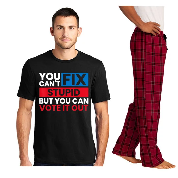 You Cant Fix Stupid But You Can Vote It Out Anti Biden Usa Pajama Set