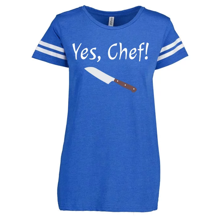 Yes Chef Funny Culinary Kitchen Cook Cooking Foodie Enza Ladies Jersey Football T-Shirt