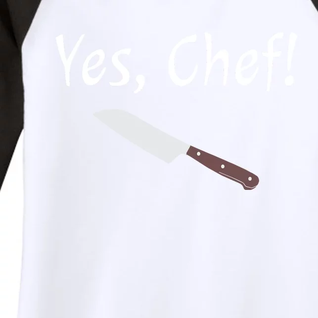 Yes Chef Funny Culinary Kitchen Cook Cooking Foodie Women's Tri-Blend 3/4-Sleeve Raglan Shirt