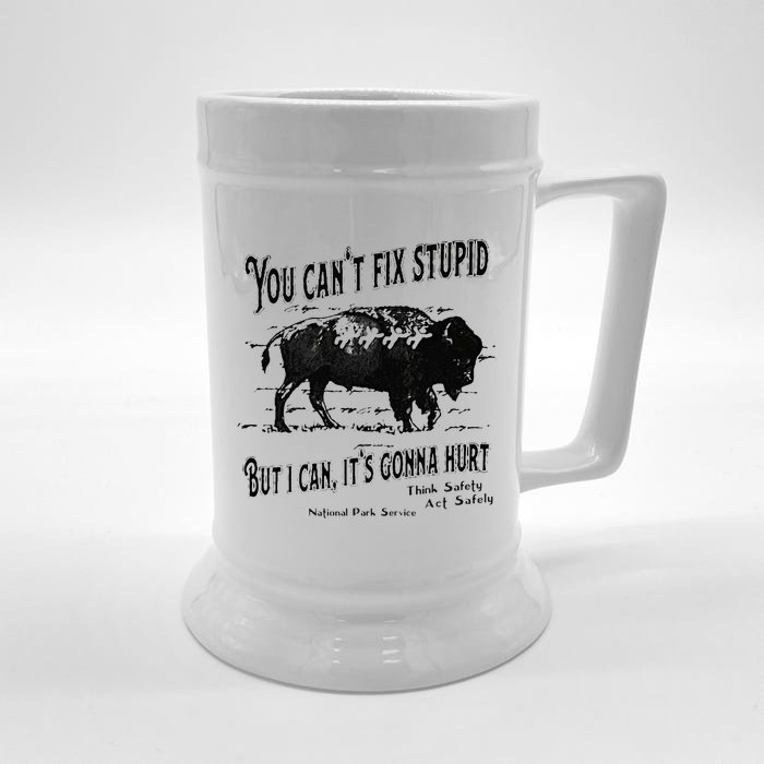 You Can’t Fix Stupid But I Can Its Gonna Hurt Front & Back Beer Stein