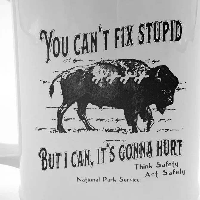 You Can’t Fix Stupid But I Can Its Gonna Hurt Front & Back Beer Stein