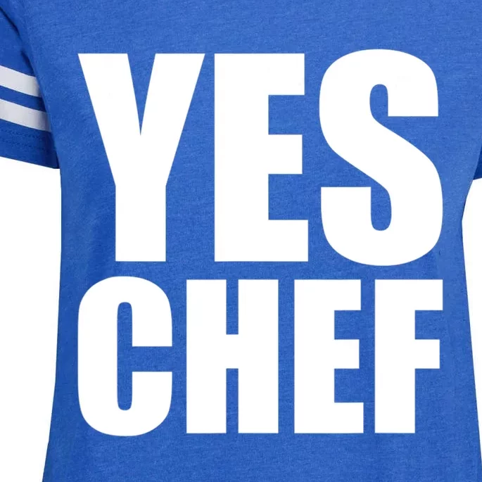 Yes Chef Funny Chef Funny Cook Saying Kitchen Cooking Enza Ladies Jersey Football T-Shirt