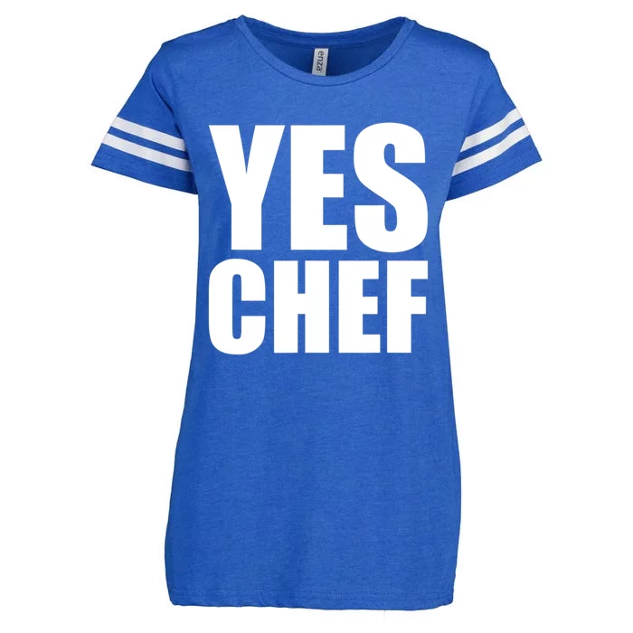 Yes Chef Funny Chef Funny Cook Saying Kitchen Cooking Enza Ladies Jersey Football T-Shirt