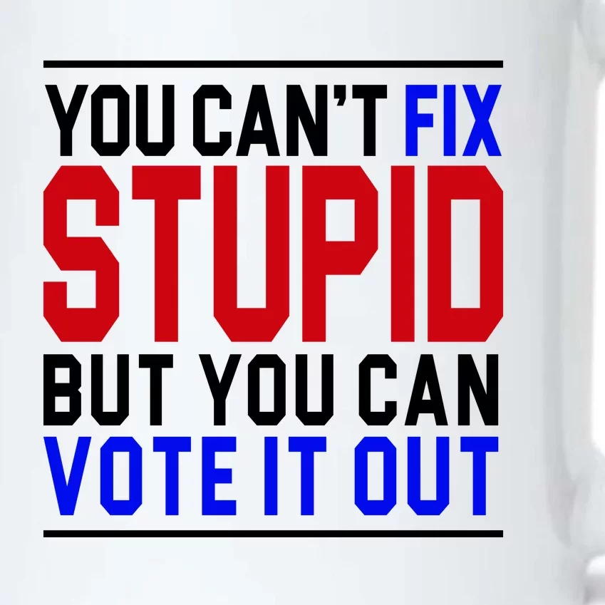 You Can't Fix Stupid But You Can Vote It Out Black Color Changing Mug