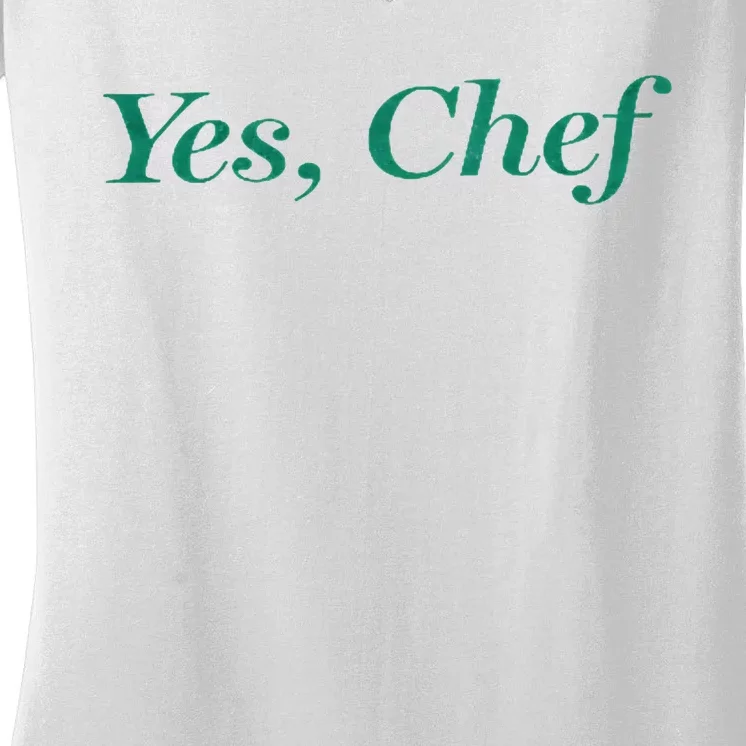 Yes Chef Funny Women's V-Neck T-Shirt