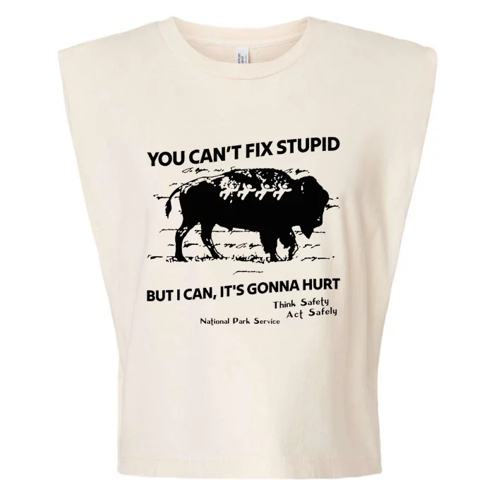 You Can’T Fix Stupid But I Can ItS Gonna Hurt Funny Quote Garment-Dyed Women's Muscle Tee