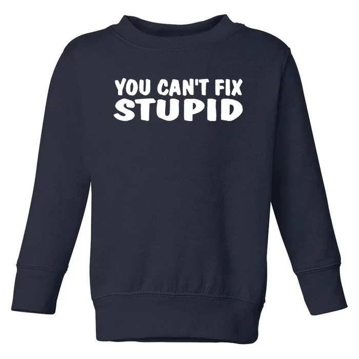 You CanT Fix Stupid Toddler Sweatshirt