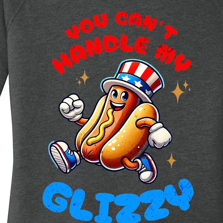 You CanT Handle My Glizzy 4th Of July Hotdog Eating Women's Perfect Tri Tunic Long Sleeve Shirt