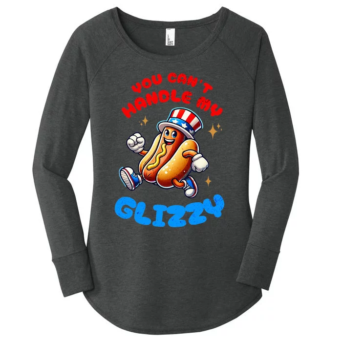 You CanT Handle My Glizzy 4th Of July Hotdog Eating Women's Perfect Tri Tunic Long Sleeve Shirt