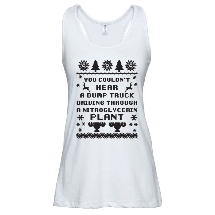 You Couldnt Hear A Dump Truck Ugly Christmas Ladies Essential Flowy Tank