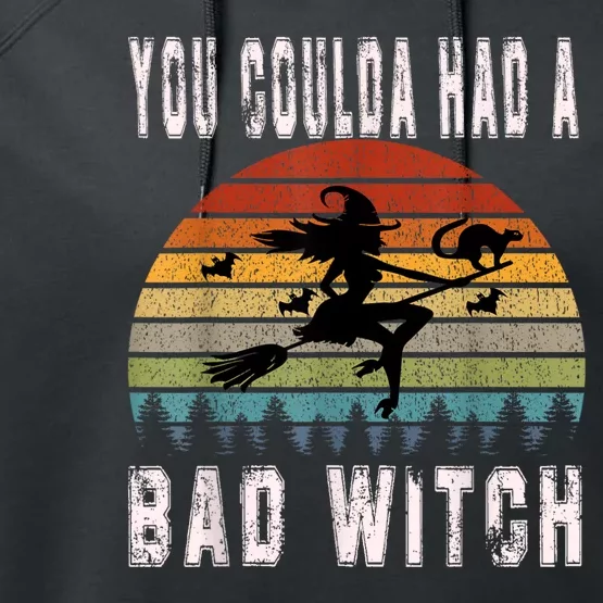 You Coulda Had A Bad Witch Funny Halloween Performance Fleece Hoodie