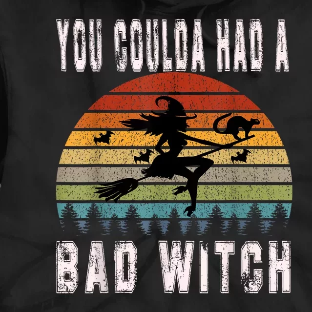 You Coulda Had A Bad Witch Funny Halloween Tie Dye Hoodie