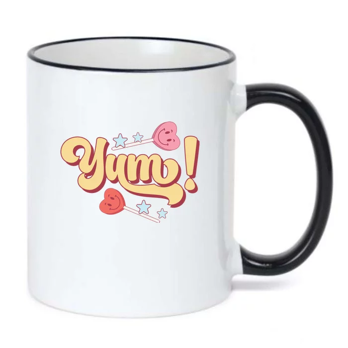 Yum Canđy Heart Gift For Valentine Day Black Color Changing Mug