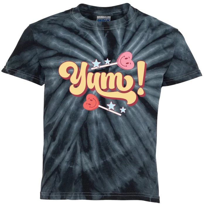 Yum Canđy Heart Gift For Valentine Day Kids Tie-Dye T-Shirt