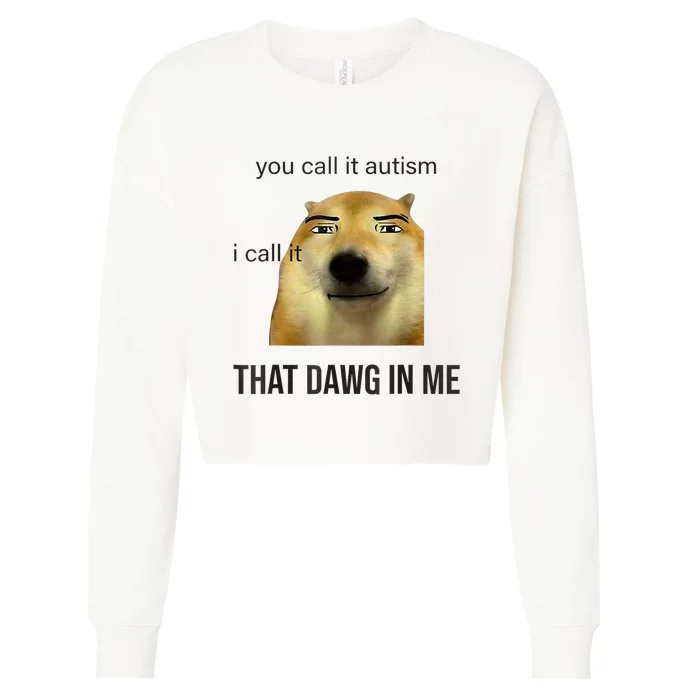 You Call It Autism I Call It That Dawg In Me Cropped Pullover Crew