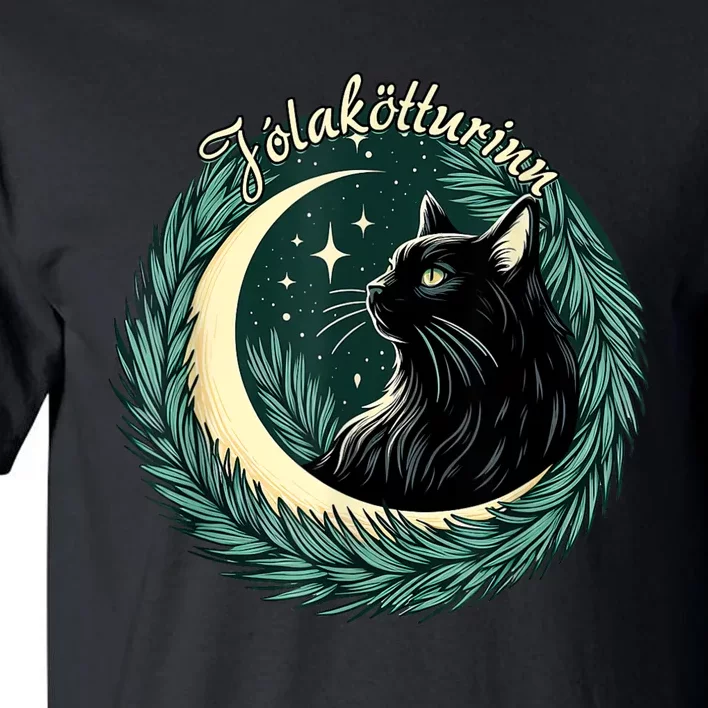 Yule Cat Jolakotturinn Icelandic Christmas Cat Love Feline Tall T-Shirt