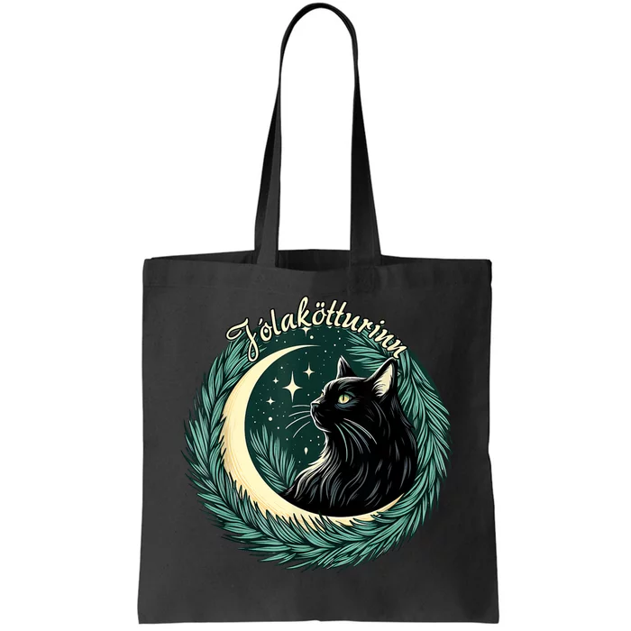 Yule Cat Jolakotturinn Icelandic Christmas Cat Love Feline Tote Bag