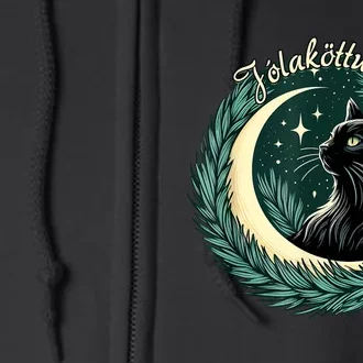 Yule Cat Jolakotturinn Icelandic Christmas Cat Love Feline Full Zip Hoodie