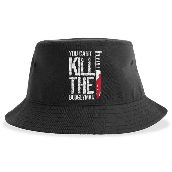 You Cant Kill The Boogeyman (On Back) Front & Back Sustainable Bucket Hat