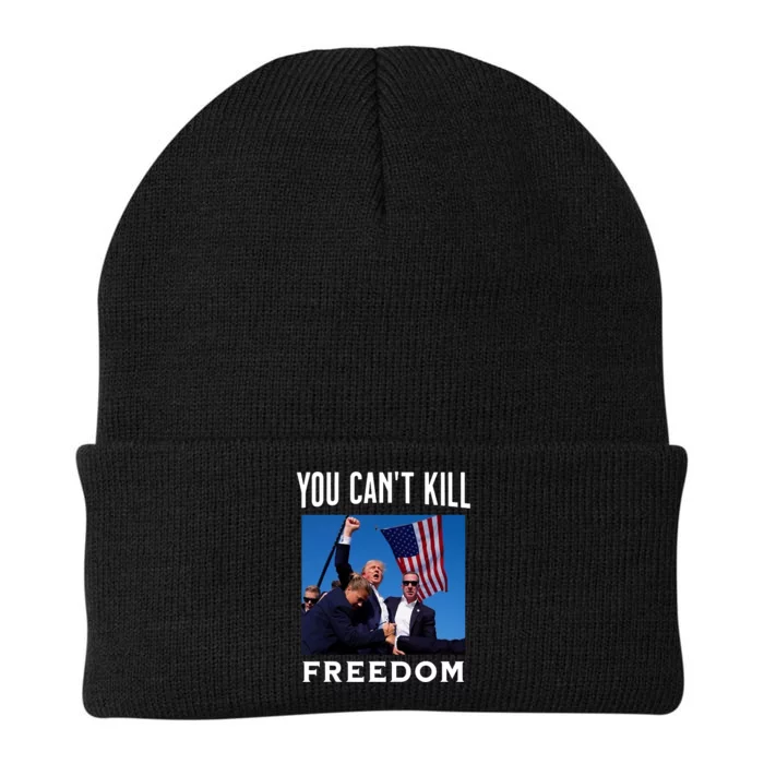 You CanT Kill Freedom Trump Shot Knit Cap Winter Beanie