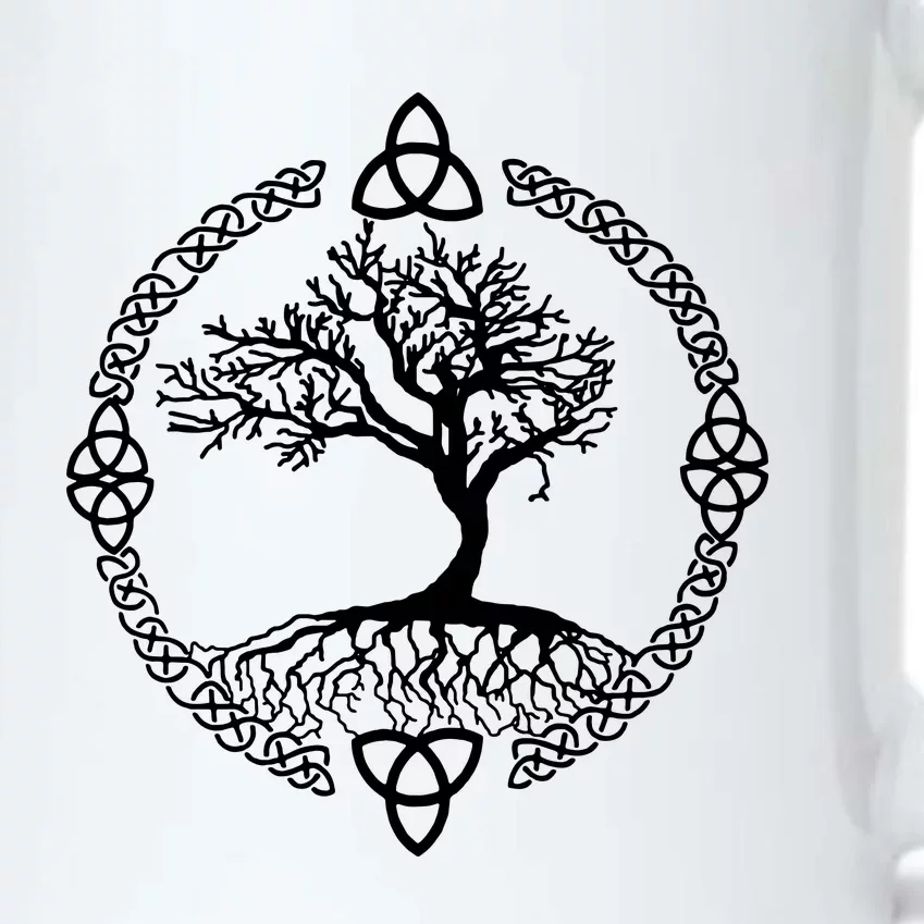 Yggdrasill Celtic Knot Black Color Changing Mug