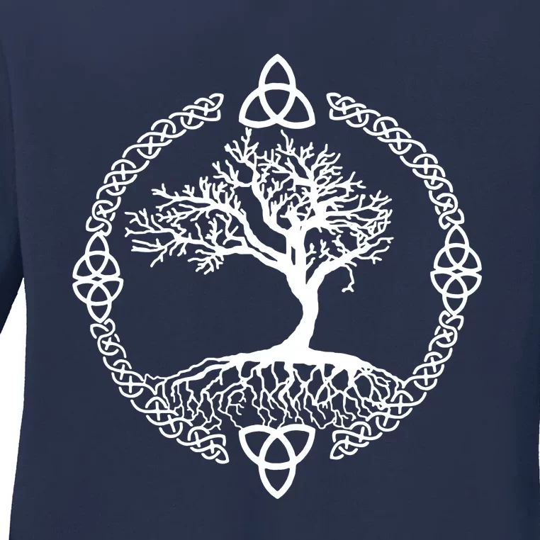 Yggdrasill Celtic Knot Ladies Long Sleeve Shirt