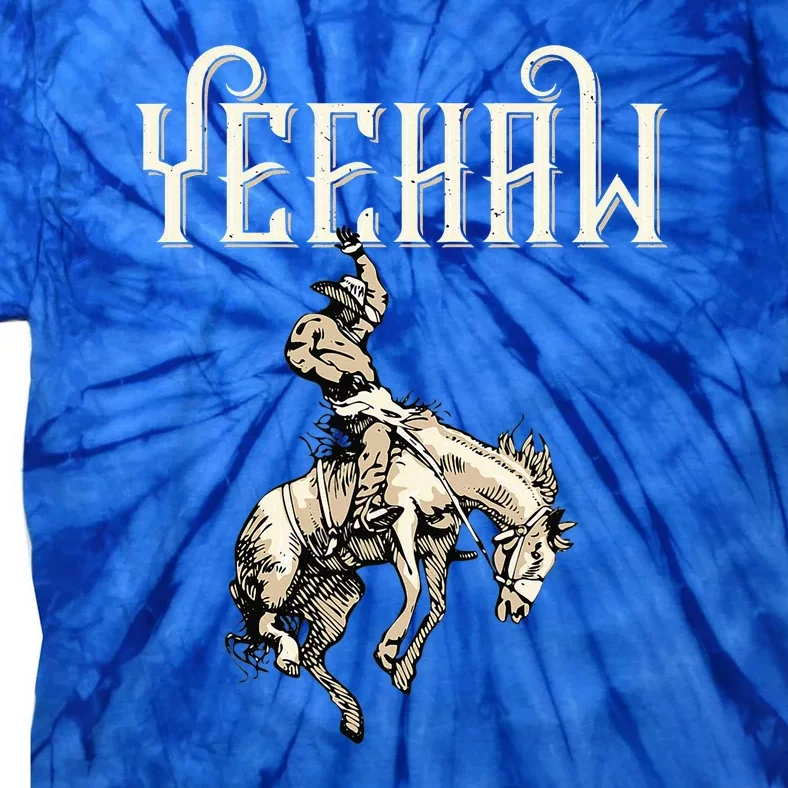 Yeehaw Cowboy Lover Rodeo Western Horse Rider Tie-Dye T-Shirt