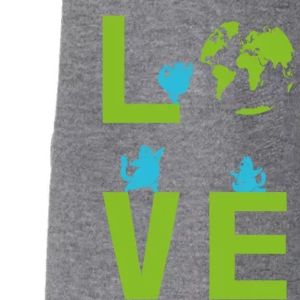 Yoga Cat Loves Earth Day Save Planet Every Day Gift Doggie 3-End Fleece Hoodie