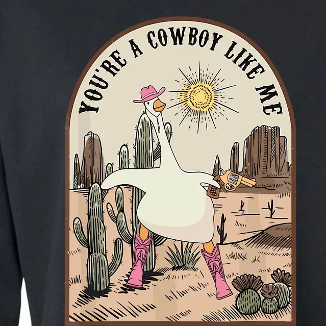 Youre Cowboys Like Me Pink Cowgirl Duck Cropped Pullover Crew