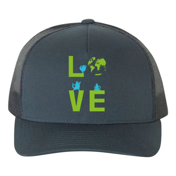 Yoga Cat Loves Earth Day Save Planet Every Day Gift Yupoong Adult 5-Panel Trucker Hat