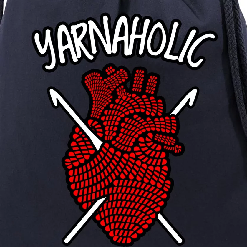 Yarnaholic Crocheting Lover Crochet Yarn Anatomical Heart Gift Drawstring Bag