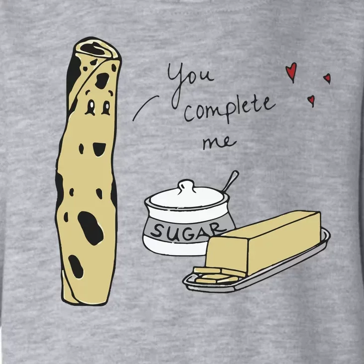 You Complete Me Lefse Sugar Butter Minnesota Toddler Hoodie