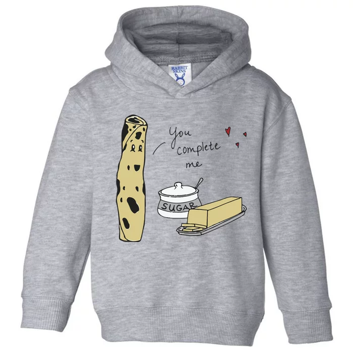 You Complete Me Lefse Sugar Butter Minnesota Toddler Hoodie