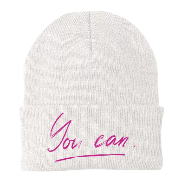 You Can Motivational Quote Knit Cap Winter Beanie