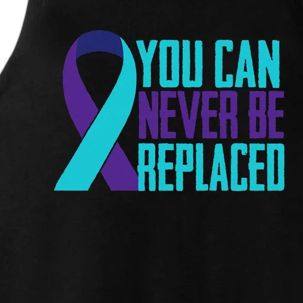 You Can Never Be Replaced Suicide Awareness Mental Health Ladies Tri-Blend Wicking Tank