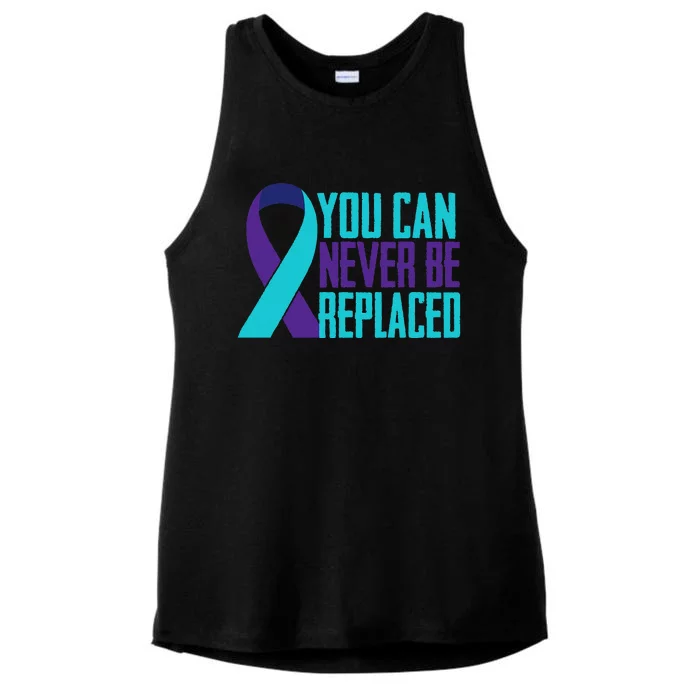 You Can Never Be Replaced Suicide Awareness Mental Health Ladies Tri-Blend Wicking Tank