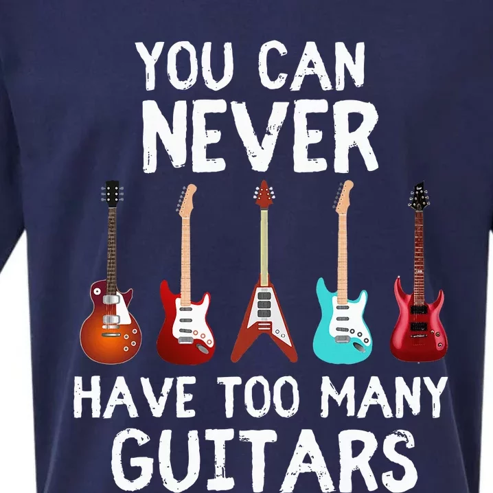 You Can Never Have Too Many Guitars  Funny Musician Sueded Cloud Jersey T-Shirt