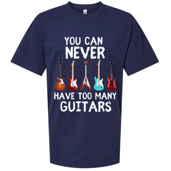 You Can Never Have Too Many Guitars  Funny Musician Sueded Cloud Jersey T-Shirt