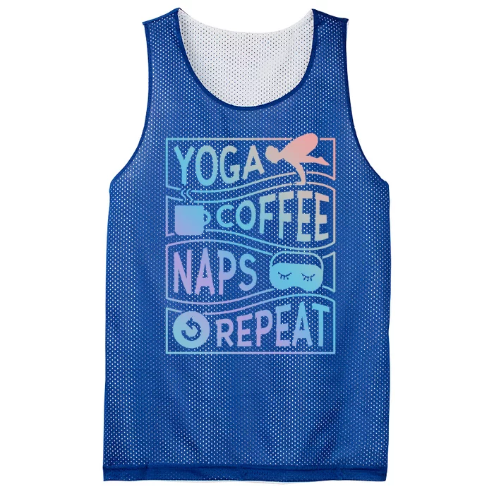 Yoga Coffee Naps Repeat Cool Gift Mesh Reversible Basketball Jersey Tank