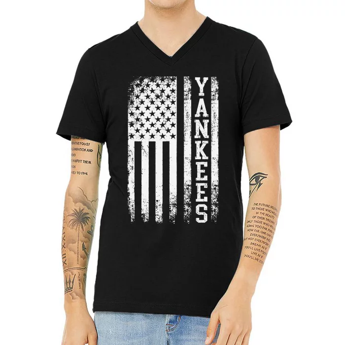 Y.A.N.K.E.E.S Classic New York Baseball V-Neck T-Shirt