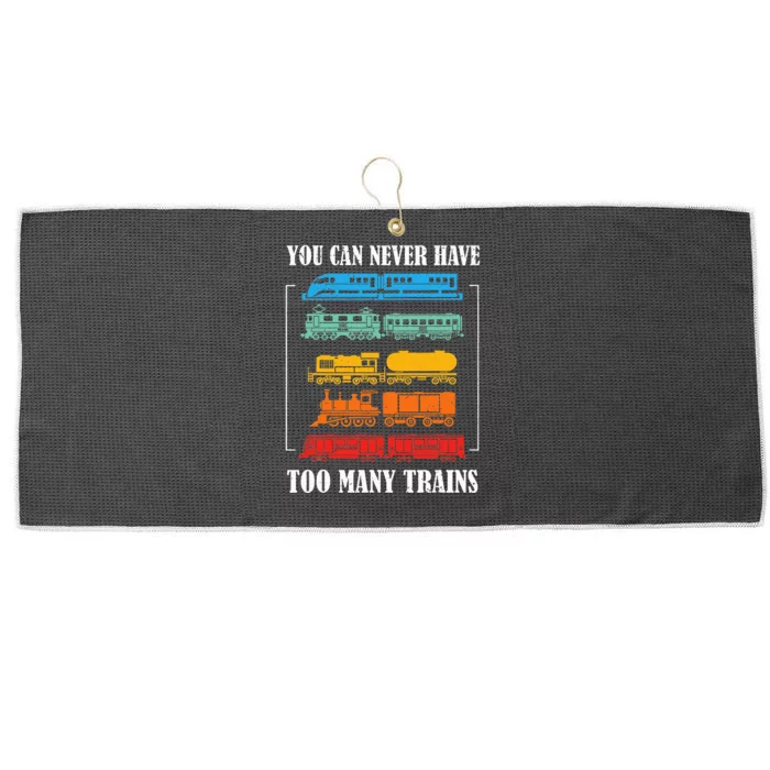 You Can Never Have Too Many Trains Model Train Collecting Large Microfiber Waffle Golf Towel