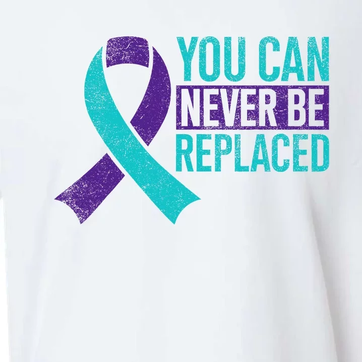 You Can Never Be Replace Suicide Prevention Awareness Sueded Cloud Jersey T-Shirt