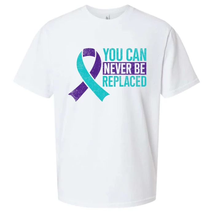 You Can Never Be Replace Suicide Prevention Awareness Sueded Cloud Jersey T-Shirt