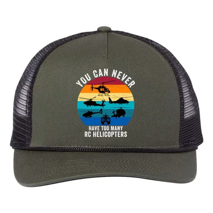 You Can Never Have Too Many Rc Helicopters Retro Rope Trucker Hat Cap