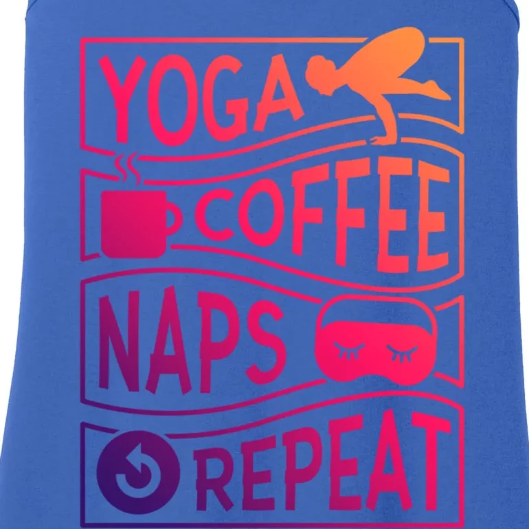 Yoga Coffee Naps Repeat Gift Ladies Essential Tank