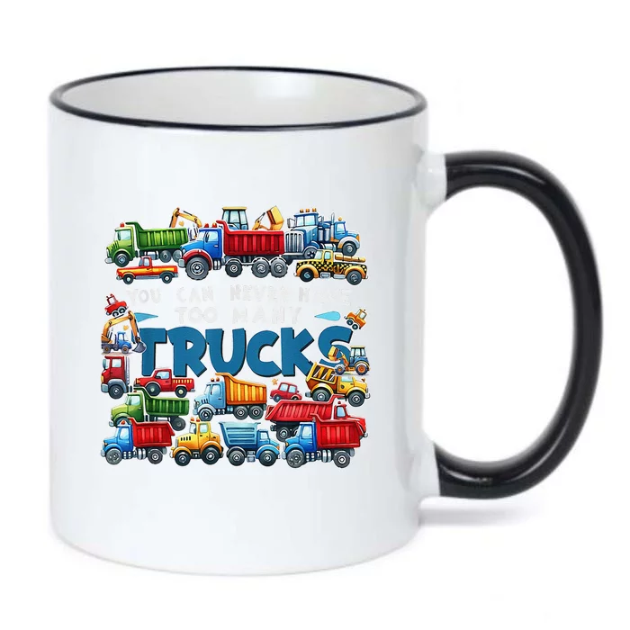 You Can Never Have Too Many Trucks Construction Trucks Black Color Changing Mug